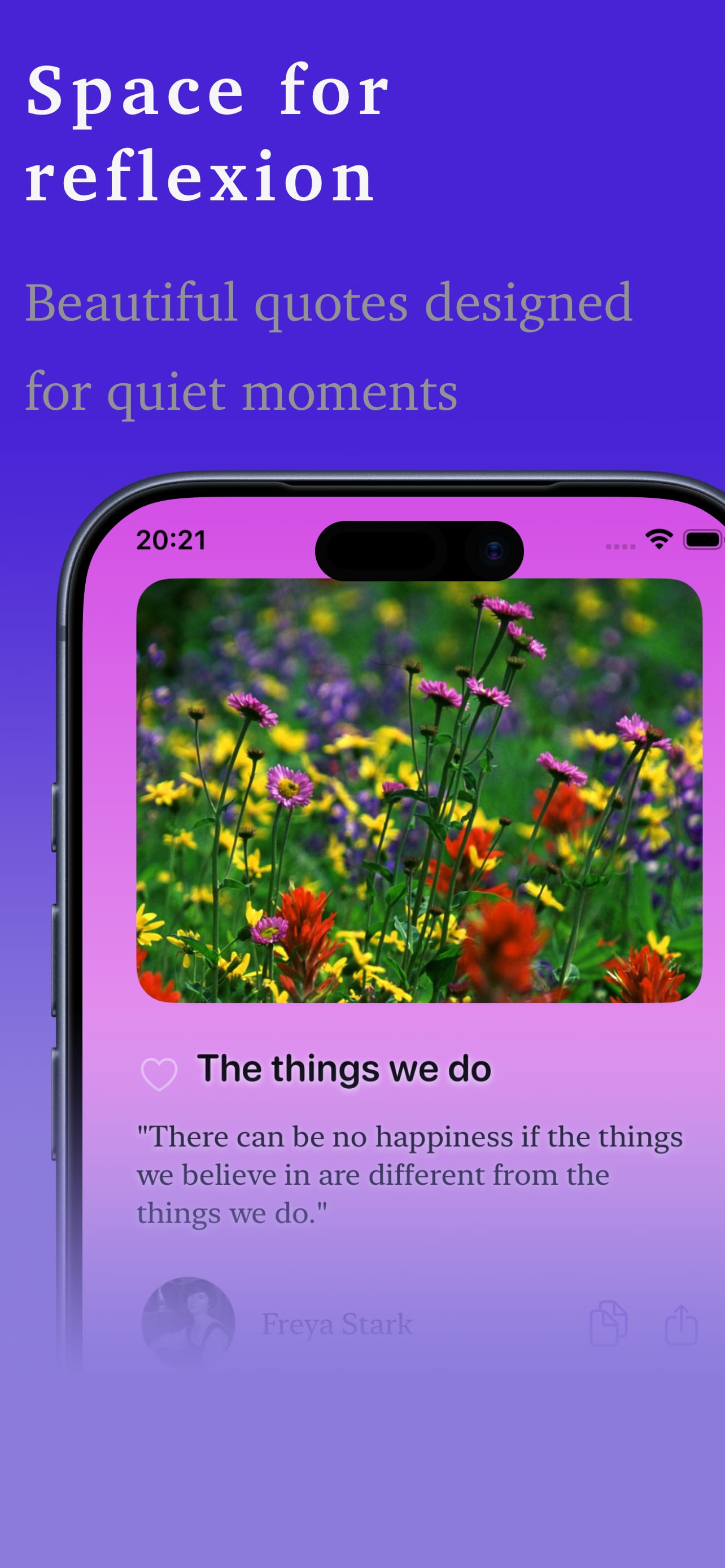Verso quote reading screen