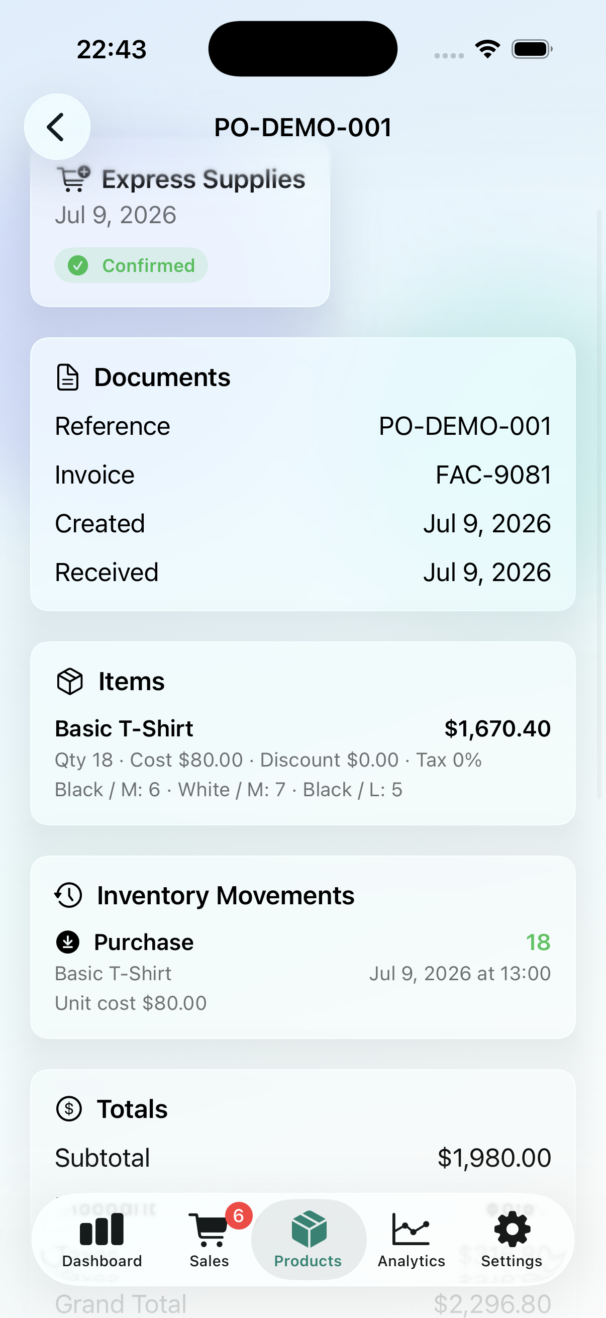 Purchase editor