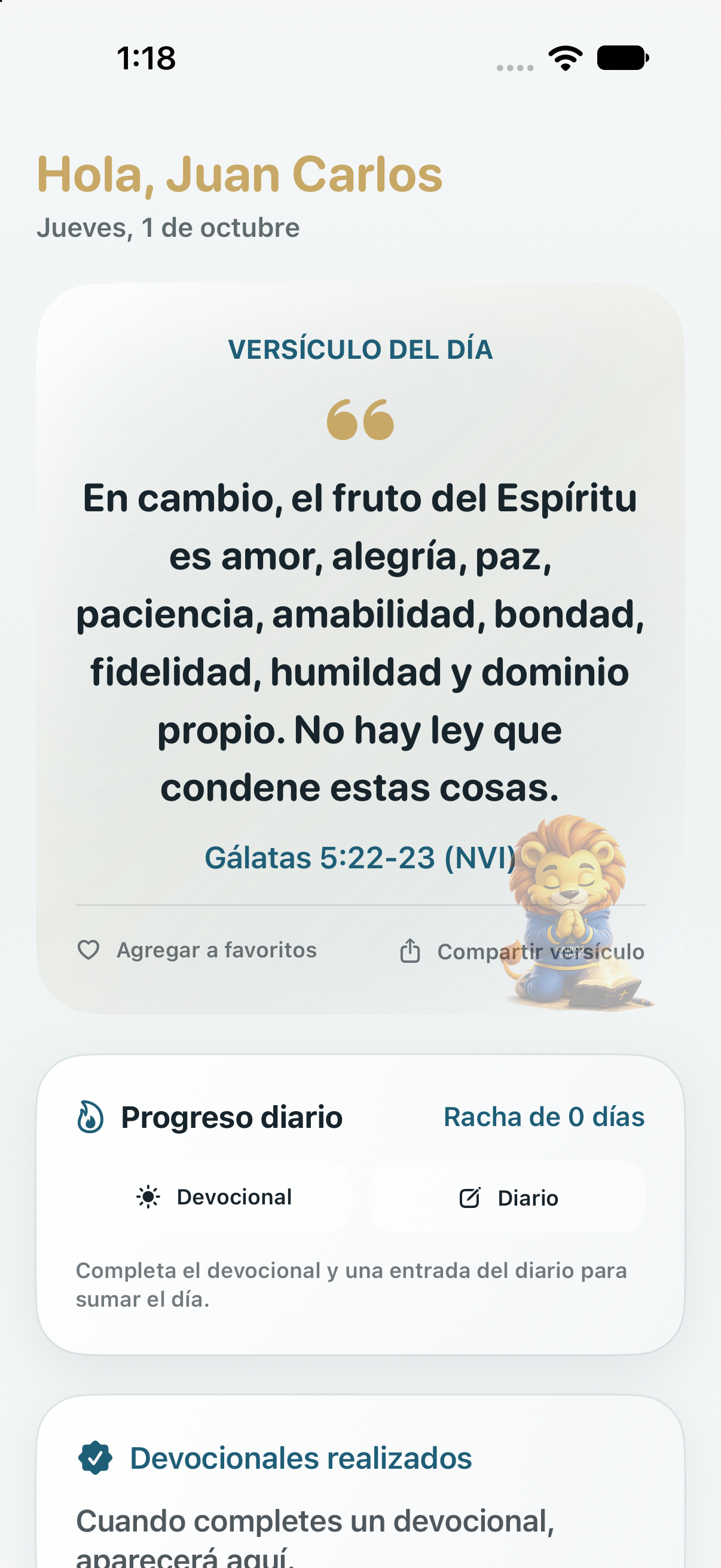 Inicio — versículo del día