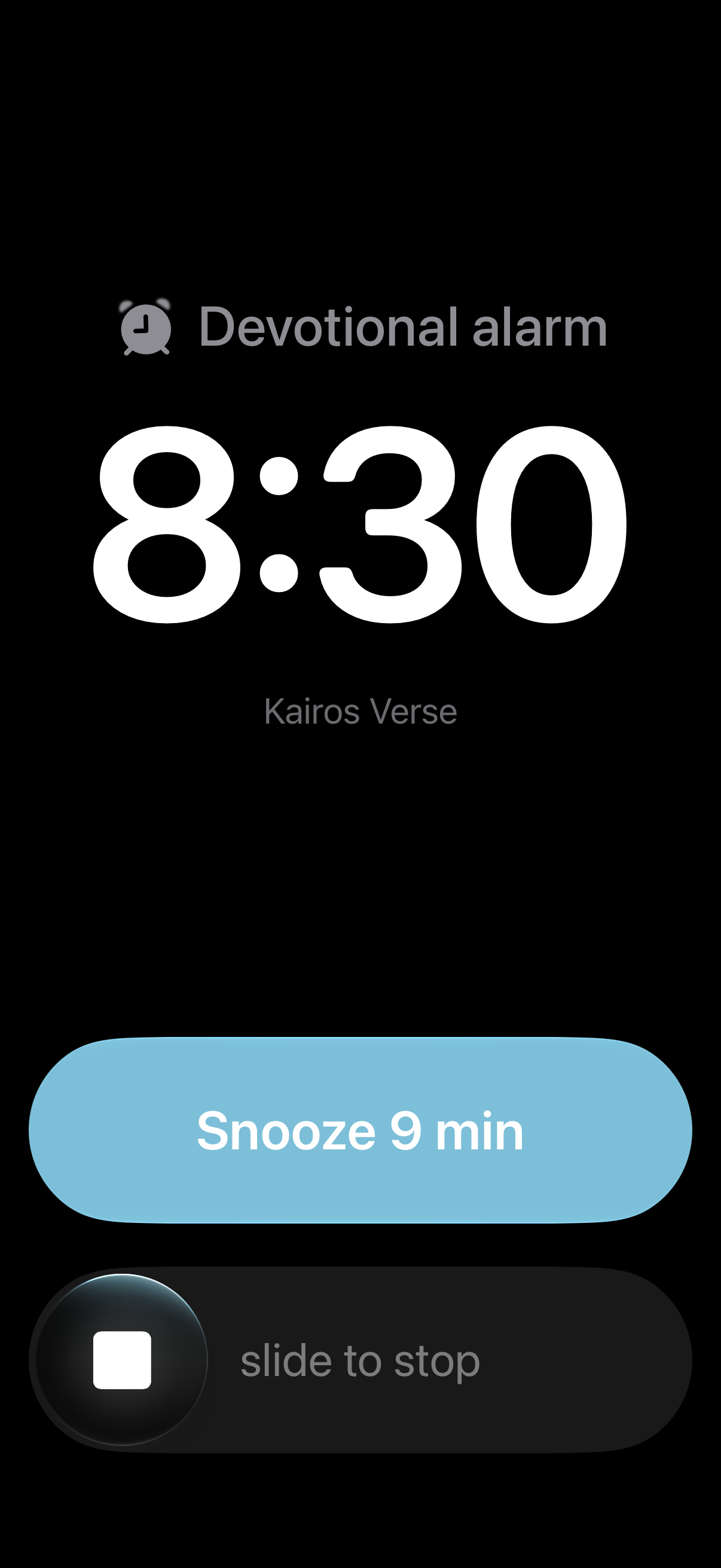 Alarm ringing on the Lock Screen